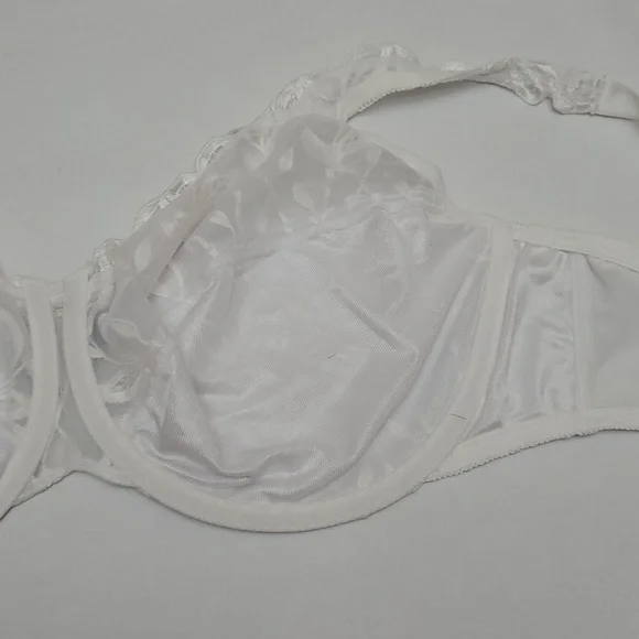 BALI Lace Desire Minimizer White Embroidered Underwire Bra 38Ddd - Picture 8 of 15